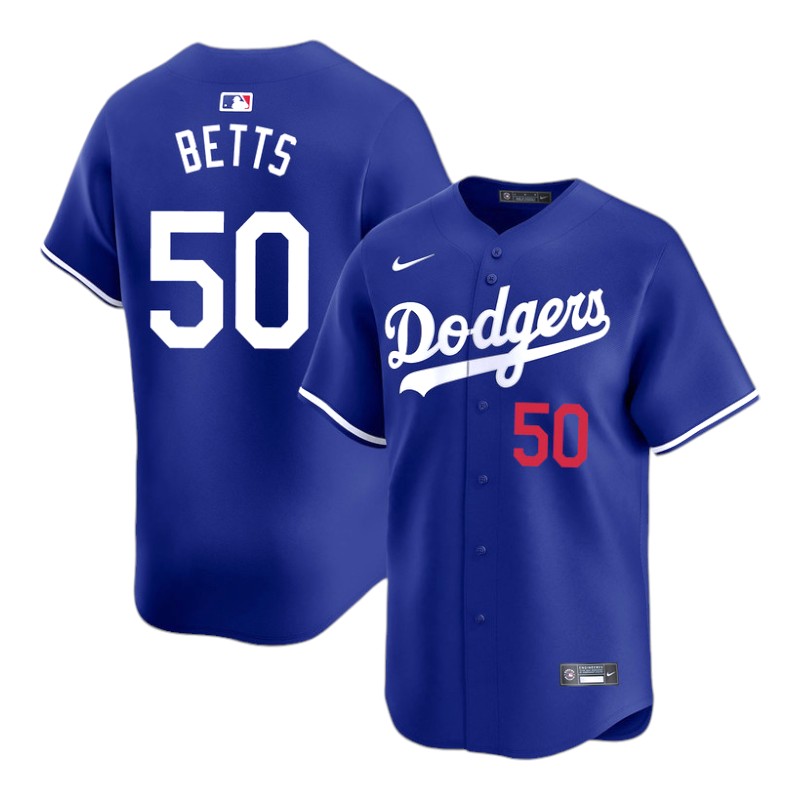 Los Angeles Dodgers Mookie Betts Royal Blue Red Number Alternate