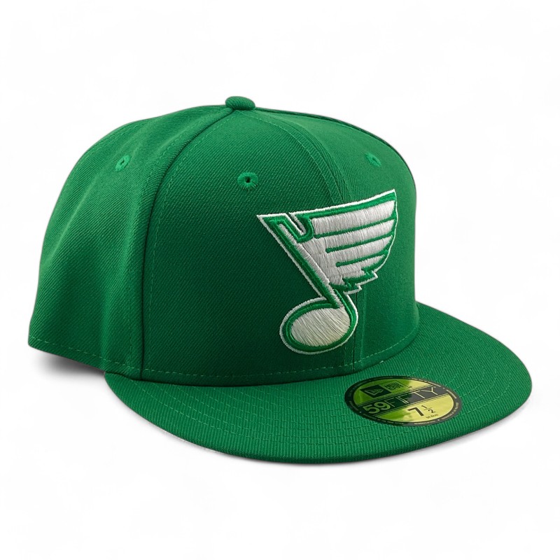 St. Louis Blues Green and White Gray UV NHL New Era 59FIFTY Fitted Hat
