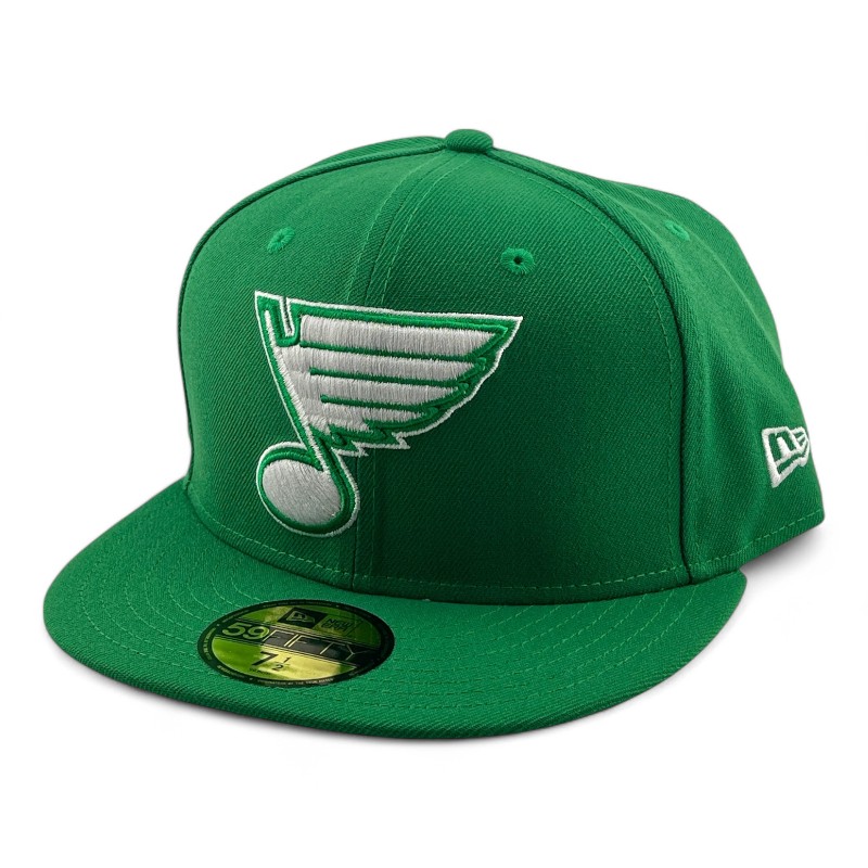 St. Louis Blues Green and White Gray UV NHL New Era 59FIFTY Fitted Hat