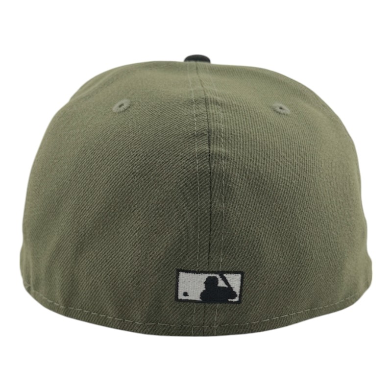 New York Yankees Olive Green and Black "Olive Script" 1999 WS Patch Gray UV Era 59FIFTY Fitted Hat