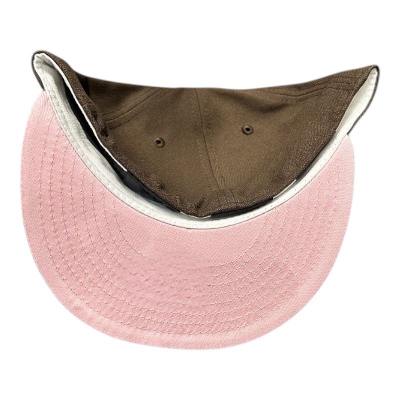 Las Vegas Raiders Brown and Black 60th Anniversary Patch Pink UV New Era 59FIFTY Fitted Hat