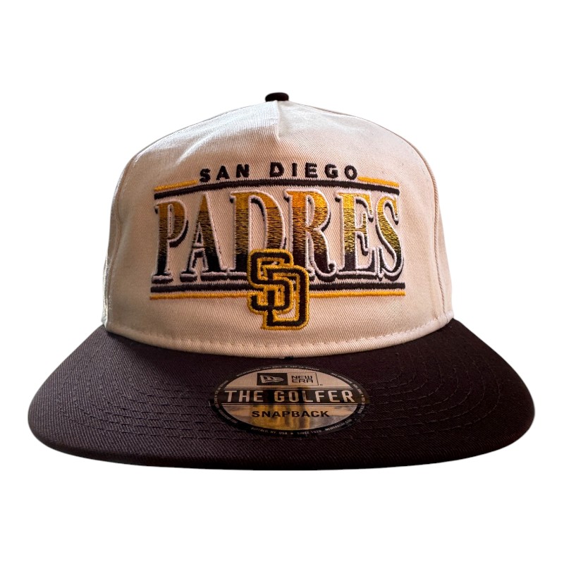 San Diego Padres Chrome and Brown Golfer Hat New Era Snapback Hat