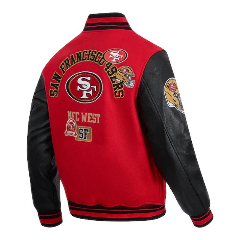 San Francisco 49ers Area Code Pro Standard Rib Wool Varsity Jacket