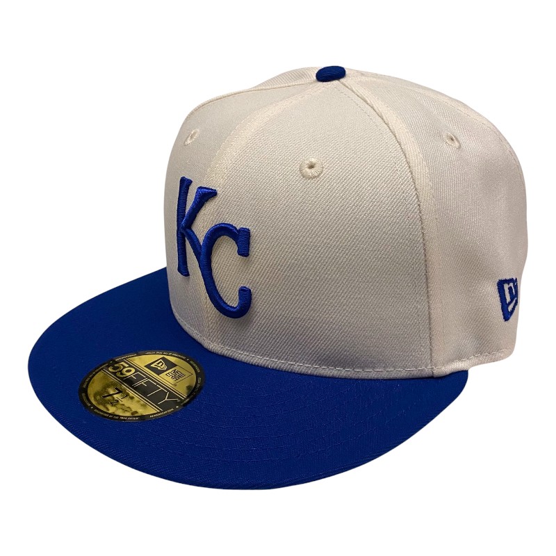 Kansas City Royals Chrome and Royal Blue Slugger Patch Green UV New Era 59FIFTY Fitted Hat