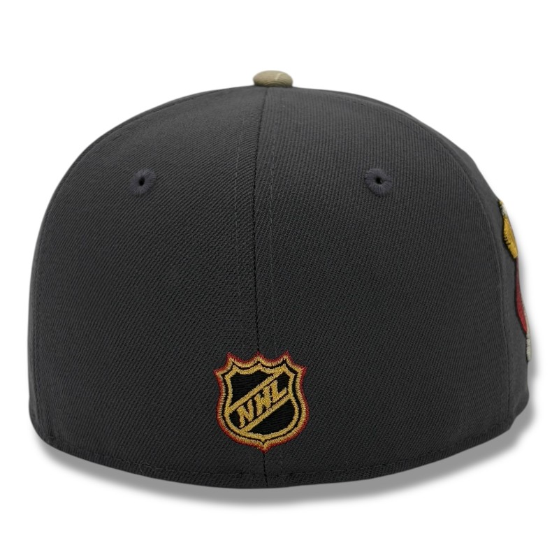 Chicago Blackhawks Graphite and Realtree Alt Logo Patch Gray UV New Era 59FIFTY Fitted Hat