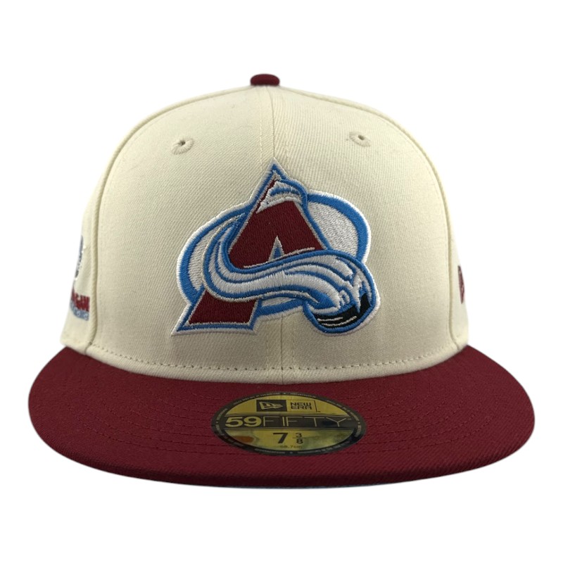 Colorado Avalanche Chrome and Maroon 2001 NHL All Star Game Patch Icy Blue UV New Era 59FIFTY Fitted Hat