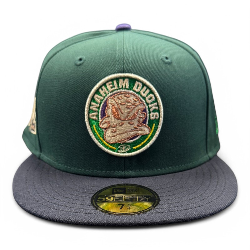Anaheim Ducks Green Two Tone Cappy 30th Anni Patch Gray UV New Era 59FIFTY Fitted Hat