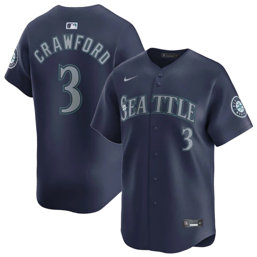 Seattle Mariners JP Crawford Navy Nike Limited Player Jersey | Pro