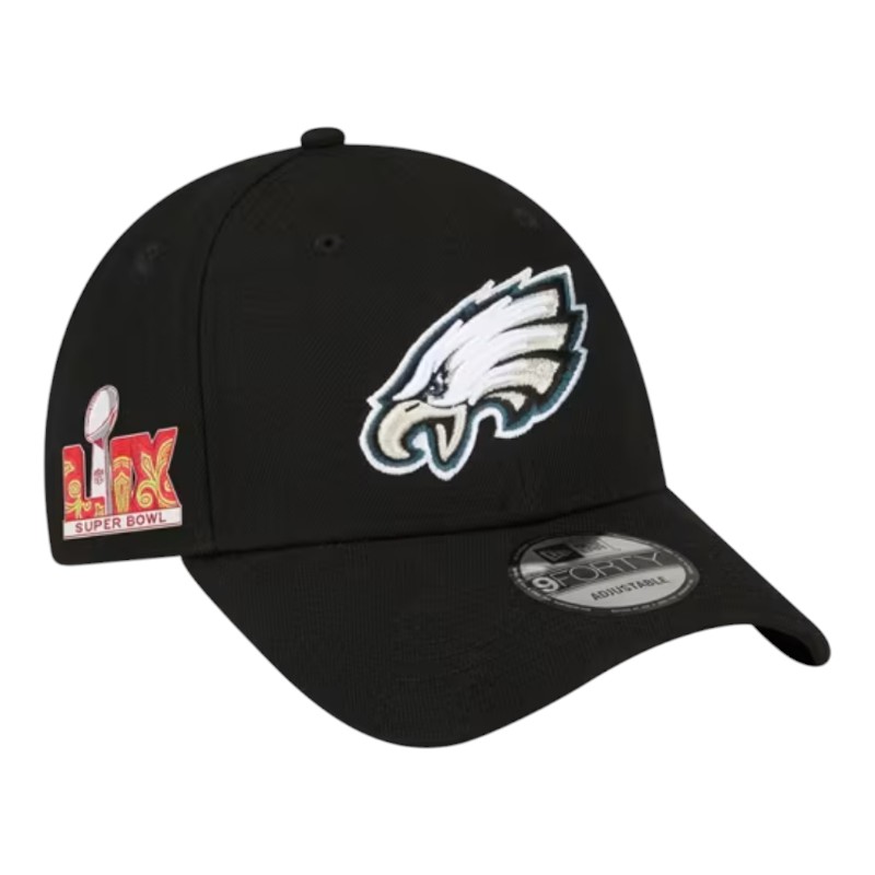 【新品】Super Bowl LIX 9FORTY 公式キャップ ブラック Philadelphia Eagles Black Super Bowl LIX Patch New Era 9FORTY