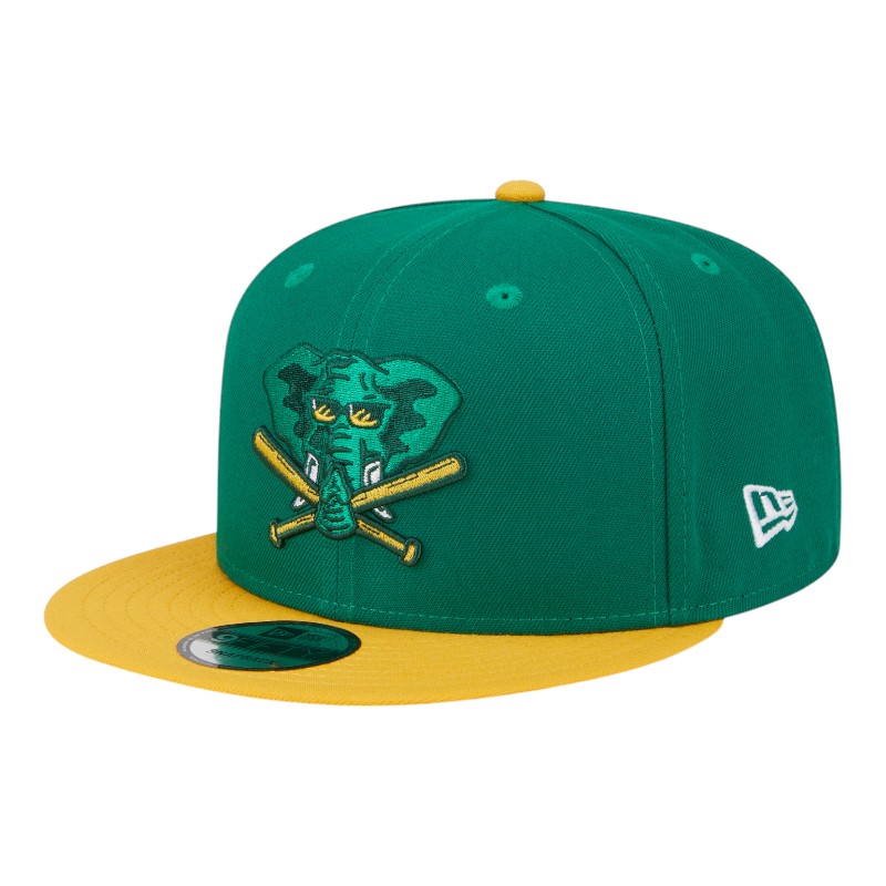 Oakland Athletics Green and Yellow 2025 Batting Practice New Era 9FIFTY Snapback Hat