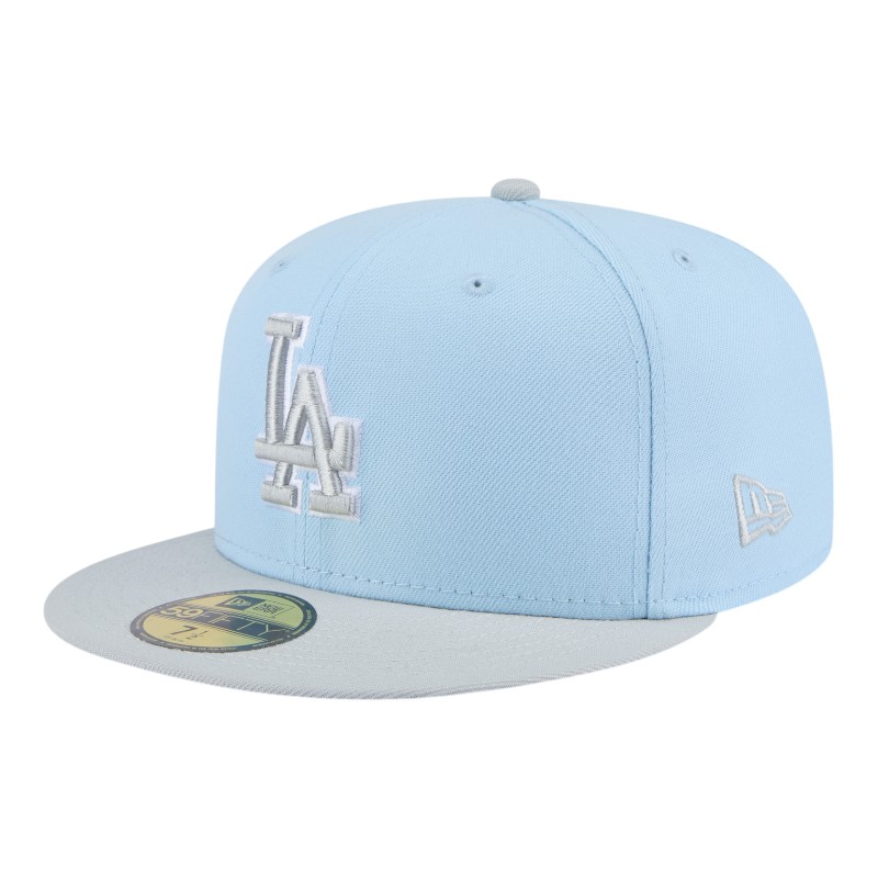 Los Angeles Dodgers Light Blue and Gray Color Pack New Era 59FIFTY Fitted Hat