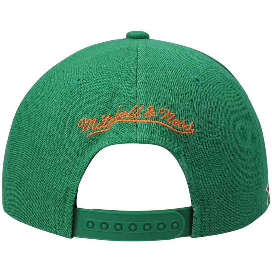 Seattle Supersonics Greem 40th Anni Patch Mitchell & Ness NBA Snapback Hat