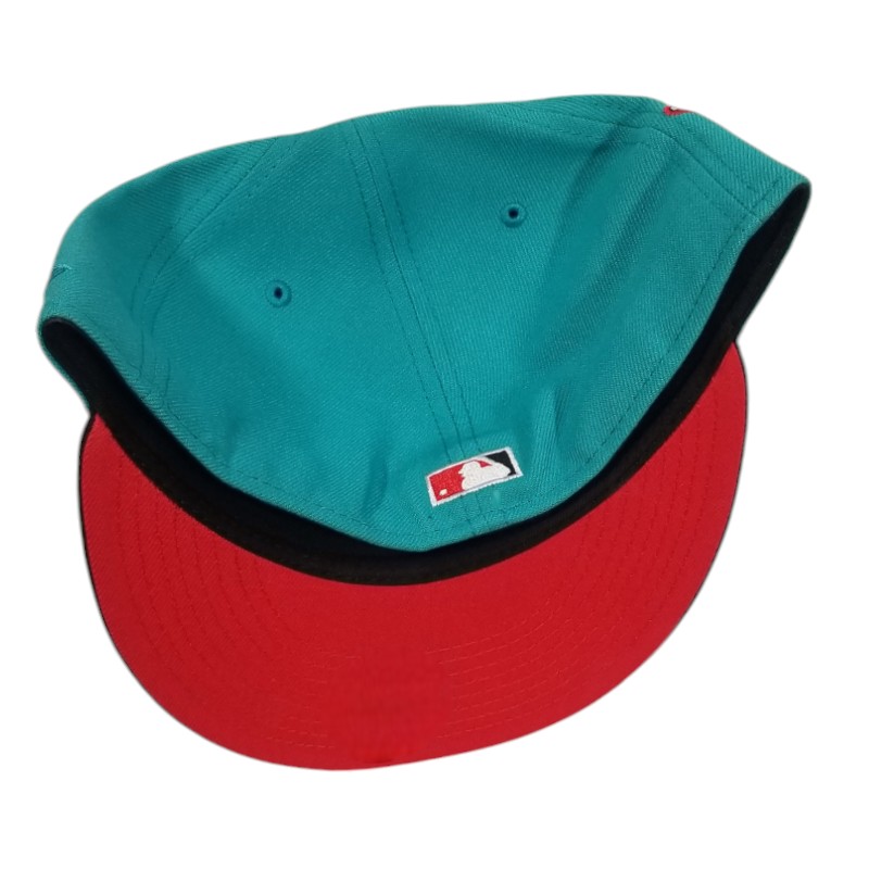 Detroit Tigers Teal and Black 2005 ASG Patch Red UV New Era 59FIFTY Fitted Hat