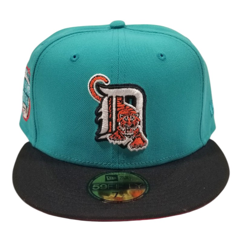 Detroit Tigers Teal and Black 2005 ASG Patch Red UV New Era 59FIFTY Fitted Hat
