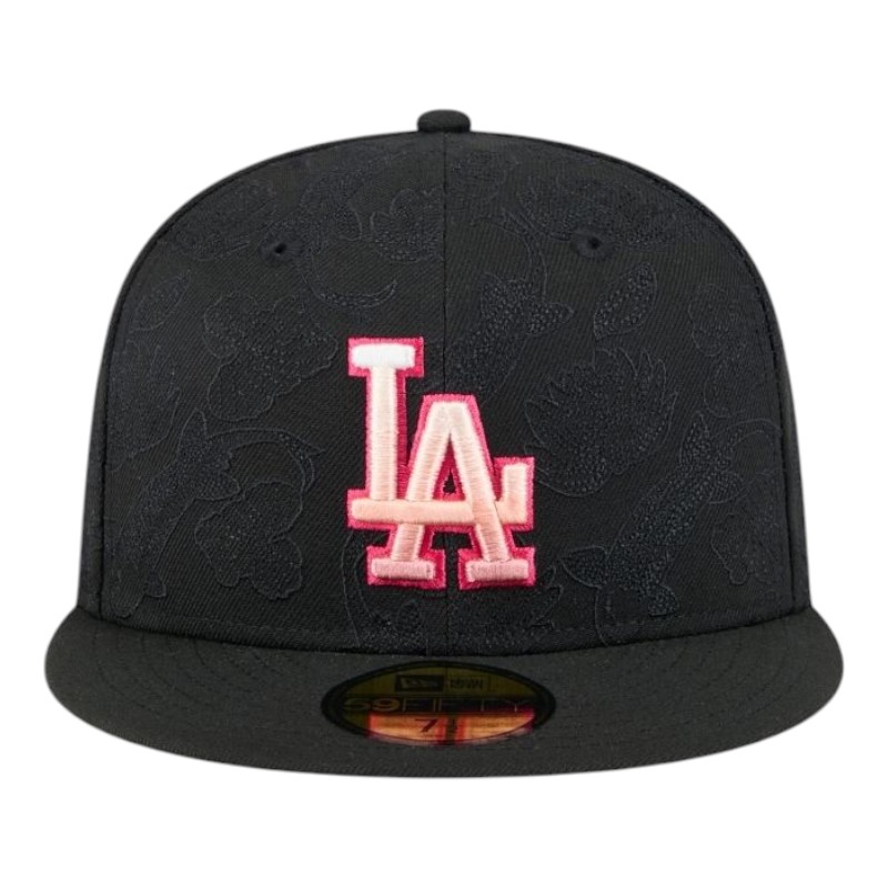 Los Angeles Dodgers Black and Pink Tonal Koi New Era 59FIFTY Fitted Hat
