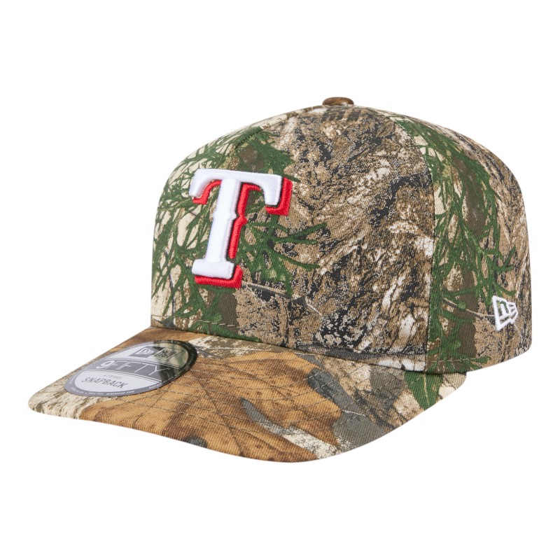 Texas Rangers Realtree Camo Grey UV New Era 9FIFTY A-Frame