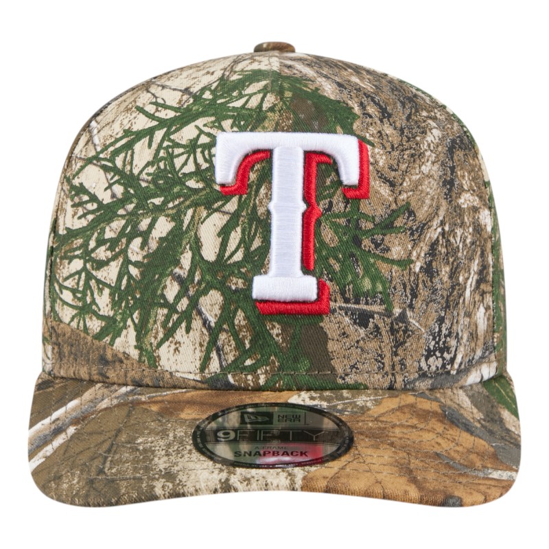 Texas Rangers Realtree Camo Grey UV New Era 9FIFTY A-Frame Snapback Hat