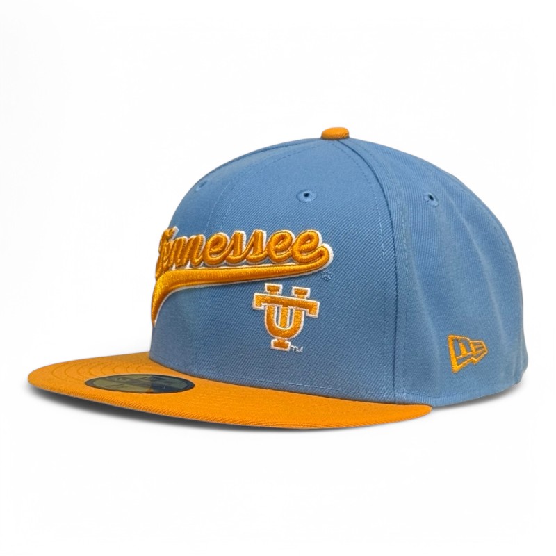 Tennessee Volunteers NCAA Blue and Orange Double Script New Era 59FIFTY Fitted Hat