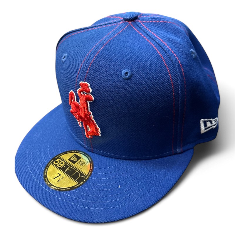 Wyoming Cowboys Royal Blue and Red NCAA New Era 59FIFTY Fitted Hat