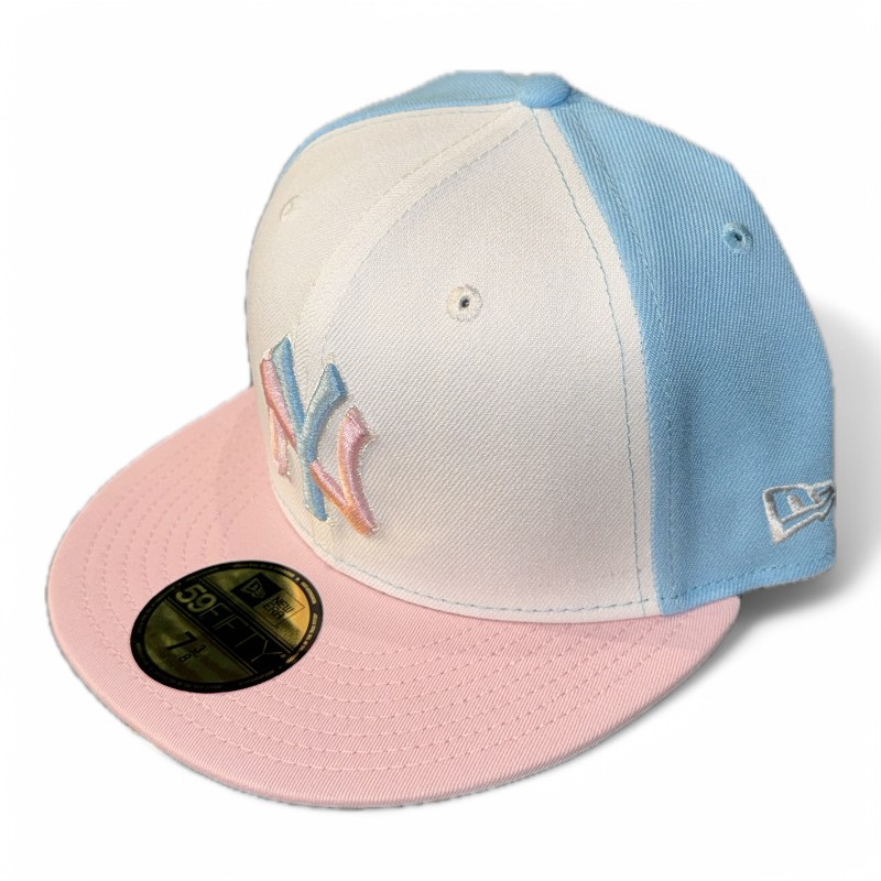 VS Pink Hat Navy Blue White Baseball Cap Matching Mr. & Mrs. Baseball Caps, Bridal Gift, Newlywed  main image 4