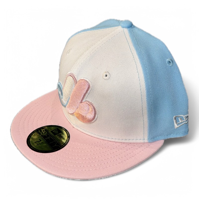 Montreal Expos Pink and Blue Doscientos Gray UV New Era 59FIFTY