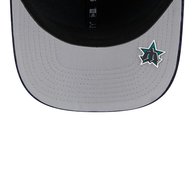 Seattle Mariners Navy Trident 2025 Clubhouse New Era 9SEVENTY Stretch Snapback Hat