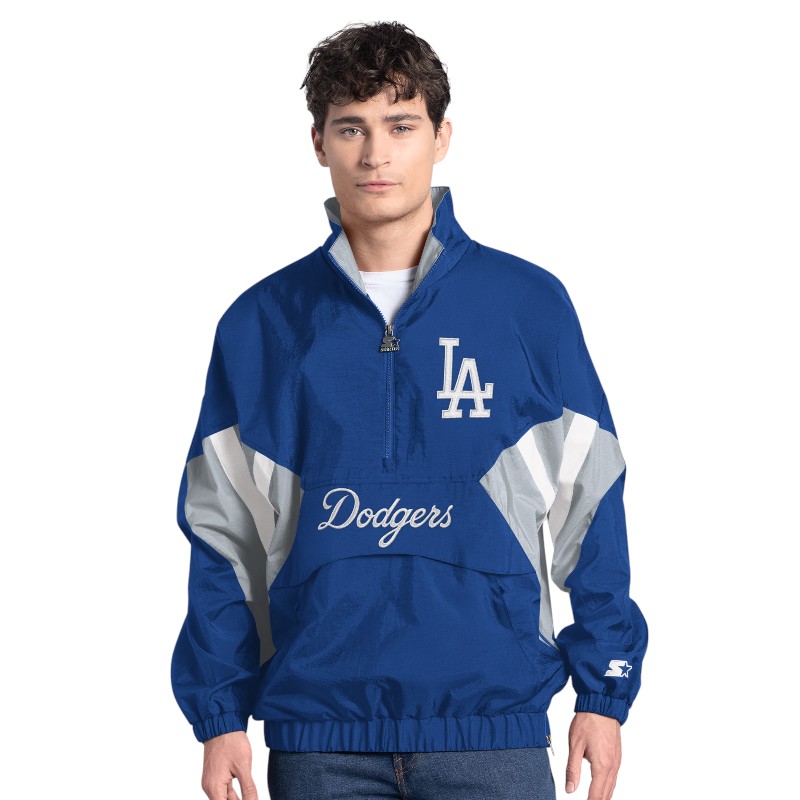 Los Angeles Dodgers Royal Blue Half Zip Starter Jacket | Pro Image