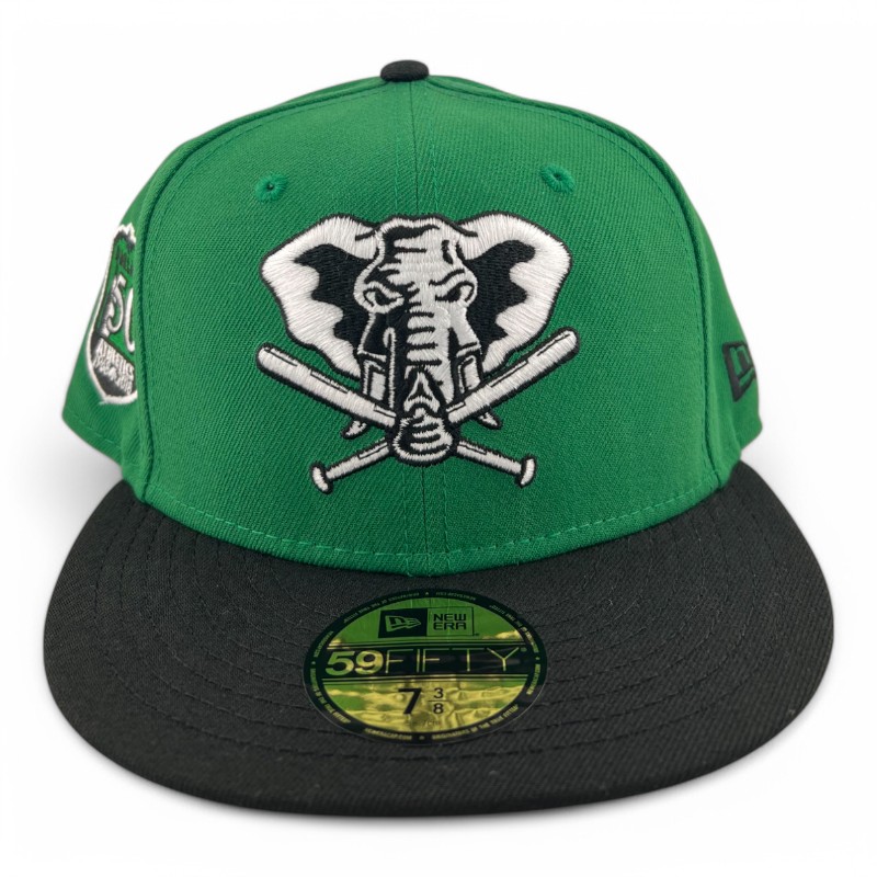 Oakland Athletics Green and Black "Money Green" 50 Years Patch Gray UV New Era 59FIFTY Fitted Hat
