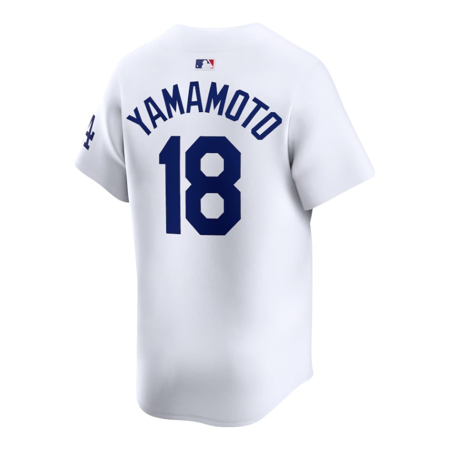 Los Angeles Dodgers Yoshinobu Yamamoto White Home Nike Limited Player Jersey