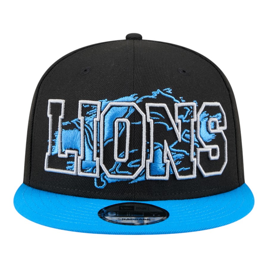 Detroit Lions Black and Blue Splatter New Era 9FIFTY Snapback Hat