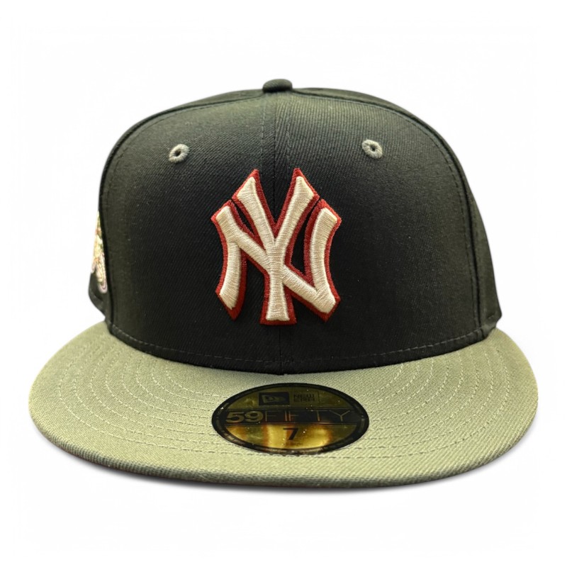 New York Yankees Black and Olive 75th WS Patch Gray UV Era 59FIFTY Fitted Hat