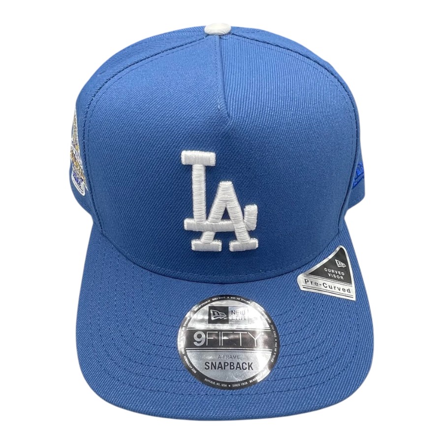 Los Angeles Dodgers Indigo Blue 2024 WS Champions Patch New Era 9FIFTY A-Frame Snapback Hat