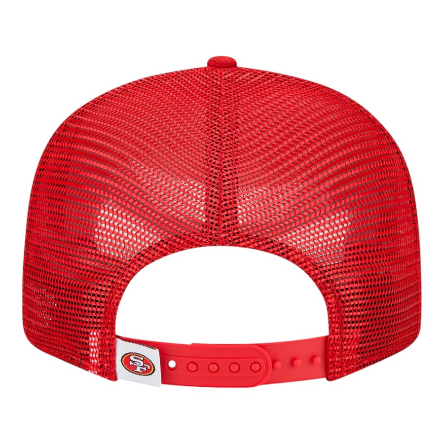 San Francisco 49ers Scarlet Red Trucker New Era 9FIFTY Snapback Hat