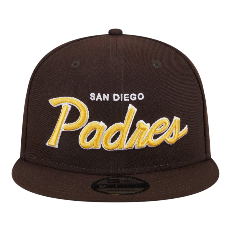 San Diego Padres Brown Script Wordmark New Era 9FIFTY Snapback Hat