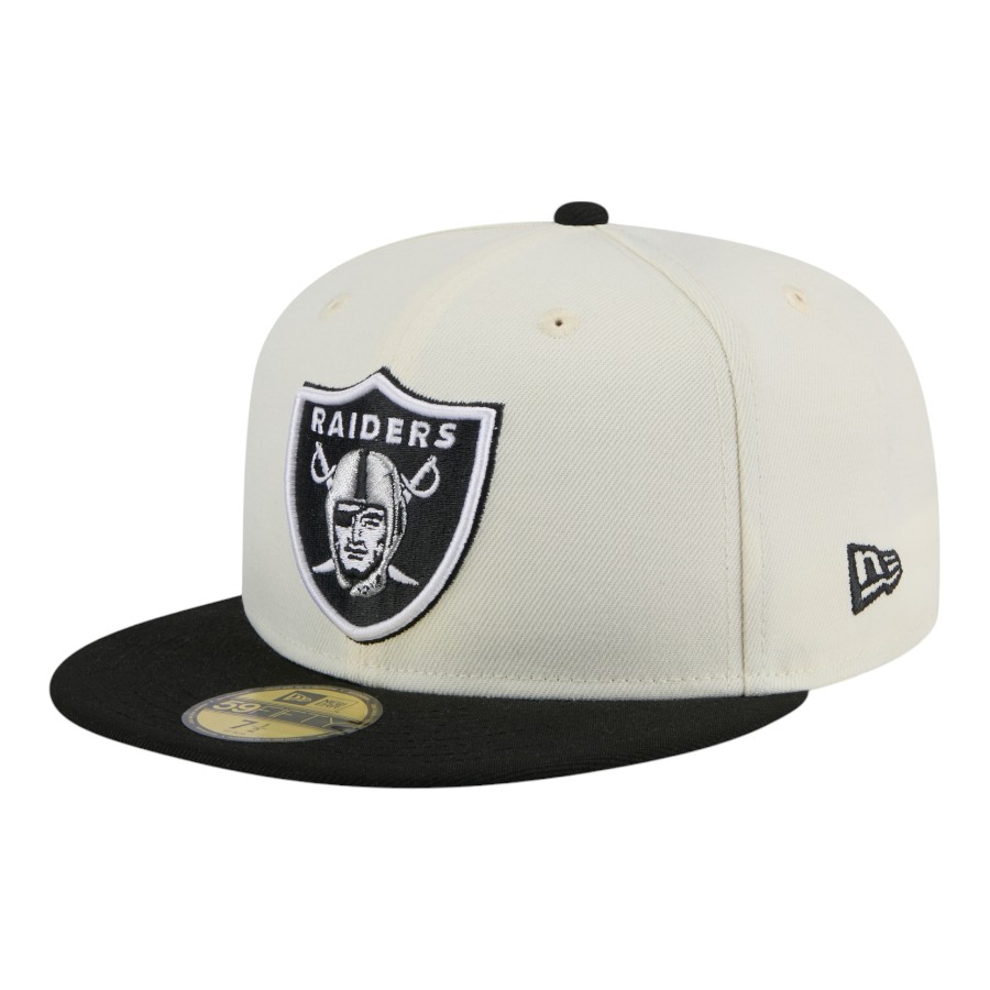 Las Vegas Raiders Chrome and Black New Era 59FIFTY Fitted Hat