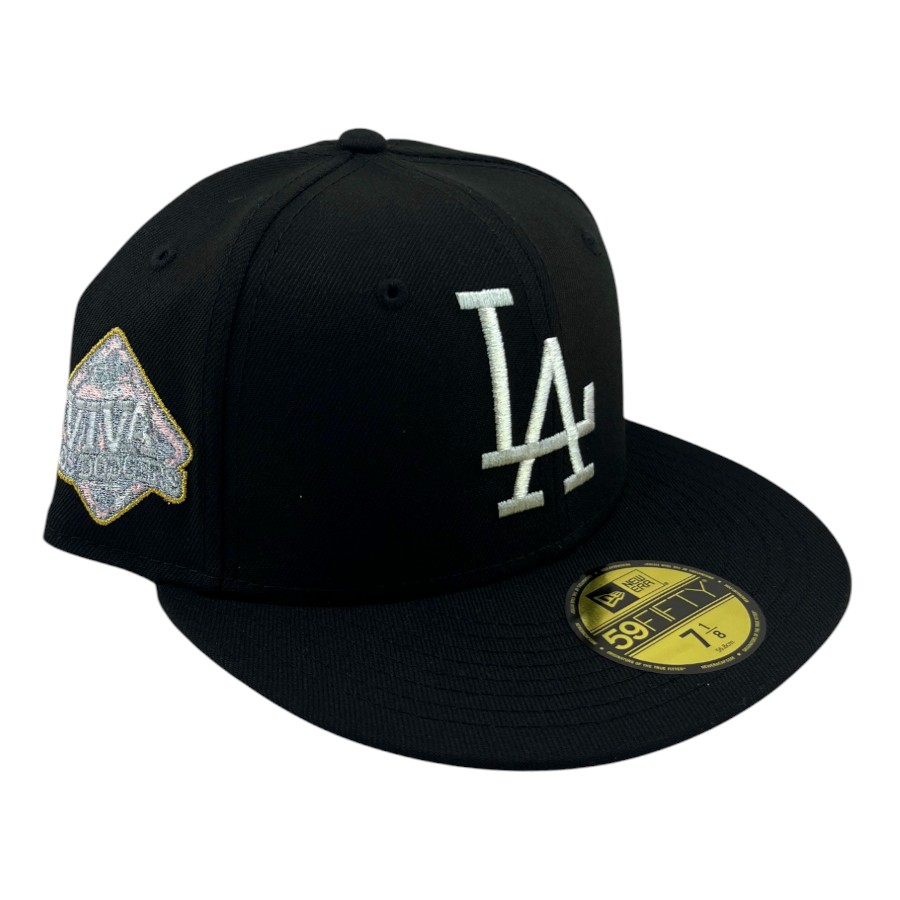Los Angeles Dodgers Black Viva Patch Pink UV New Era 59FIFTY Fitted Hat
