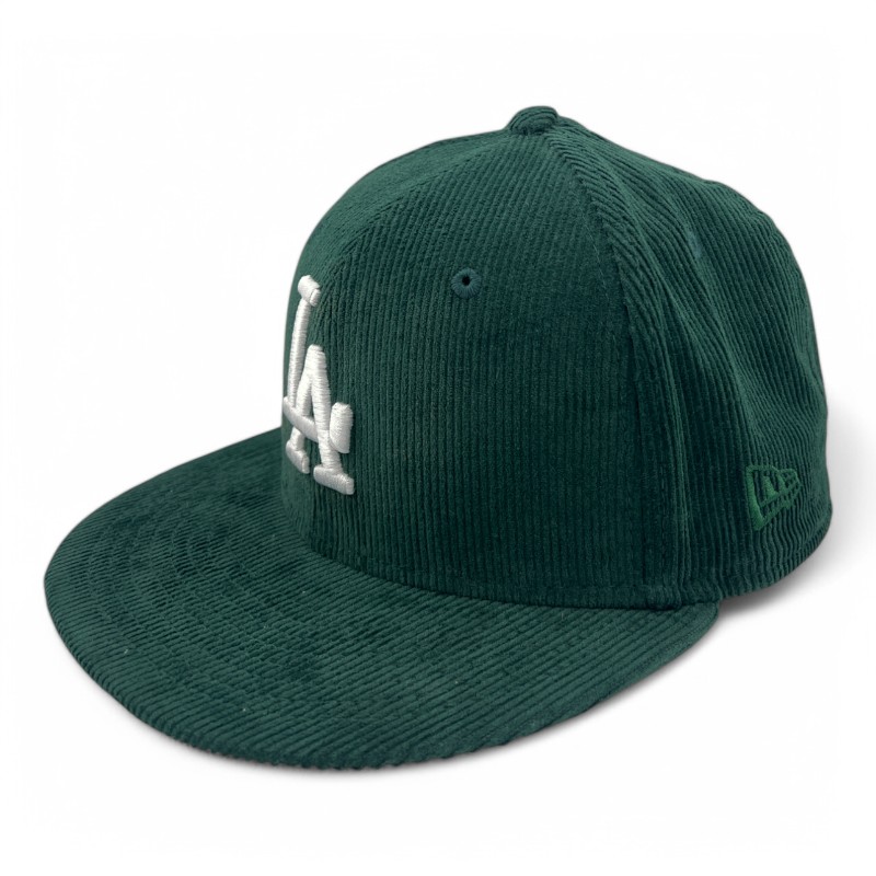Los Angeles Dodgers Green Corduroy 50th Anniversary Patch Grey UV New Era 59FIFTY Fitted Hat