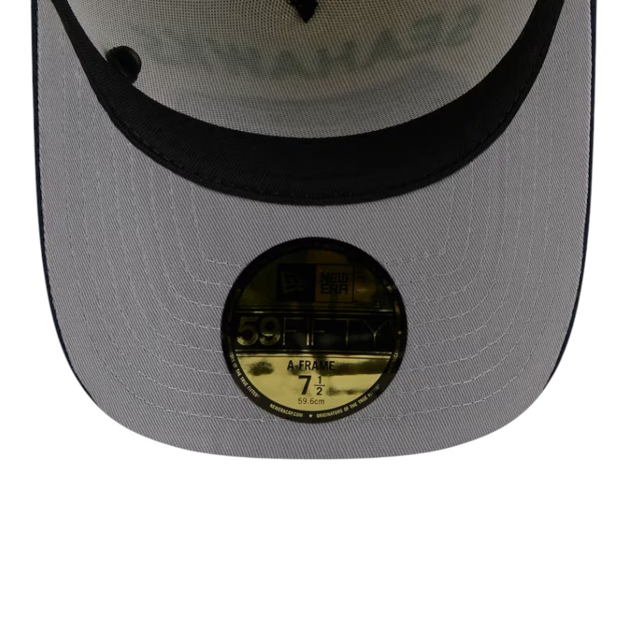 Seattle Seahawks Cream and College Navy 2025 NFL Draft New Era A-Frame 59FIFTY Fitted Hat