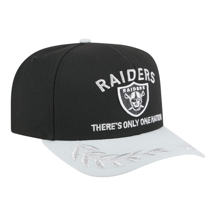 Las Vegas Raiders Black and Gray 2025 NFL Draft New Era A-Frame 9FIFTY Snapback Hat