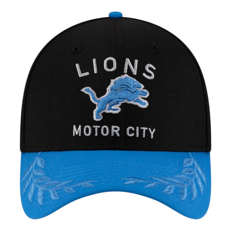 Detroit Lions Black and Blue 2025 NFL Draft New Era 39THIRTY Flex Hat