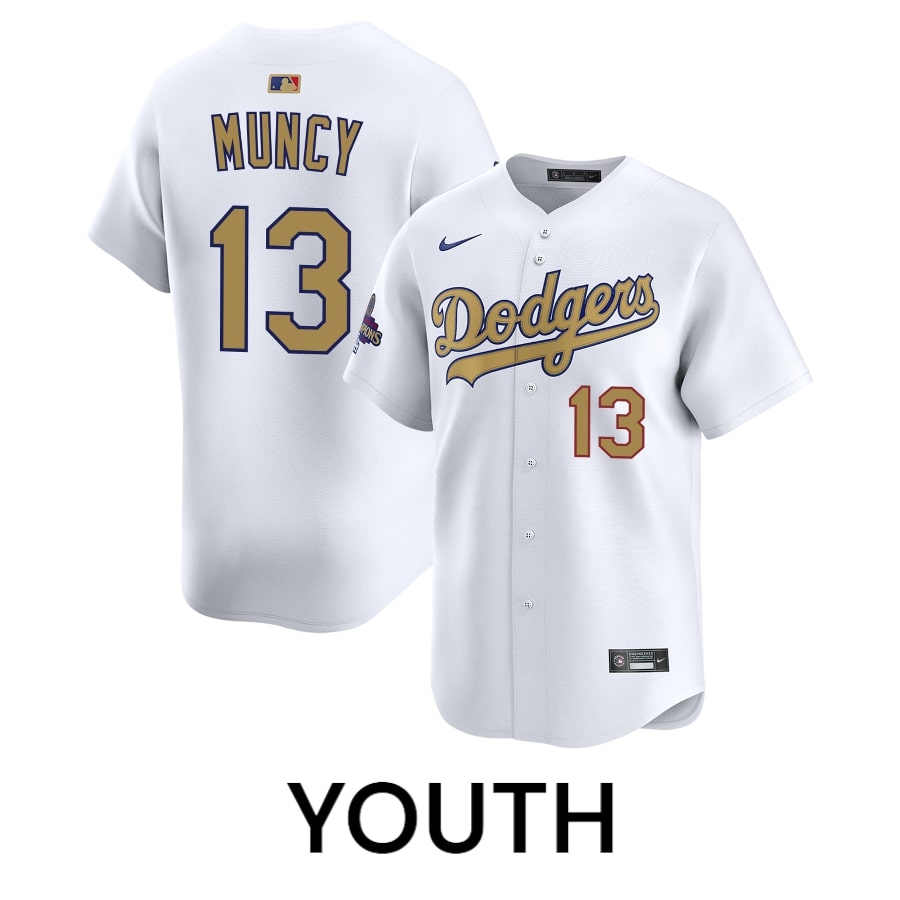 【非売品・限定品】LA Dodgers マックス・マンシー ゴールドジャージ Youth Los Angeles Dodgers Max Muncy 2025 Gold Collection Nike