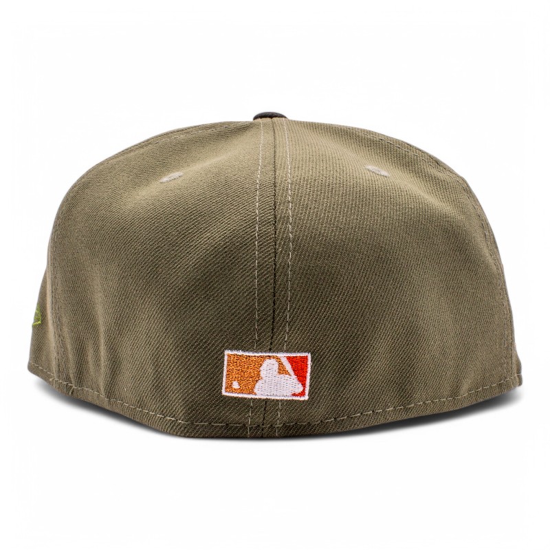 Tampa Bay Rays Olive and Black Tropicana Stadium Patch Grey UV New Era 59Fifty Fitted Hat