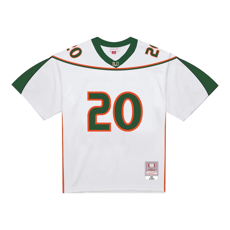 Miami Hurricanes Ed Reed 2001 Mitchell & Ness NCAA White Legacy