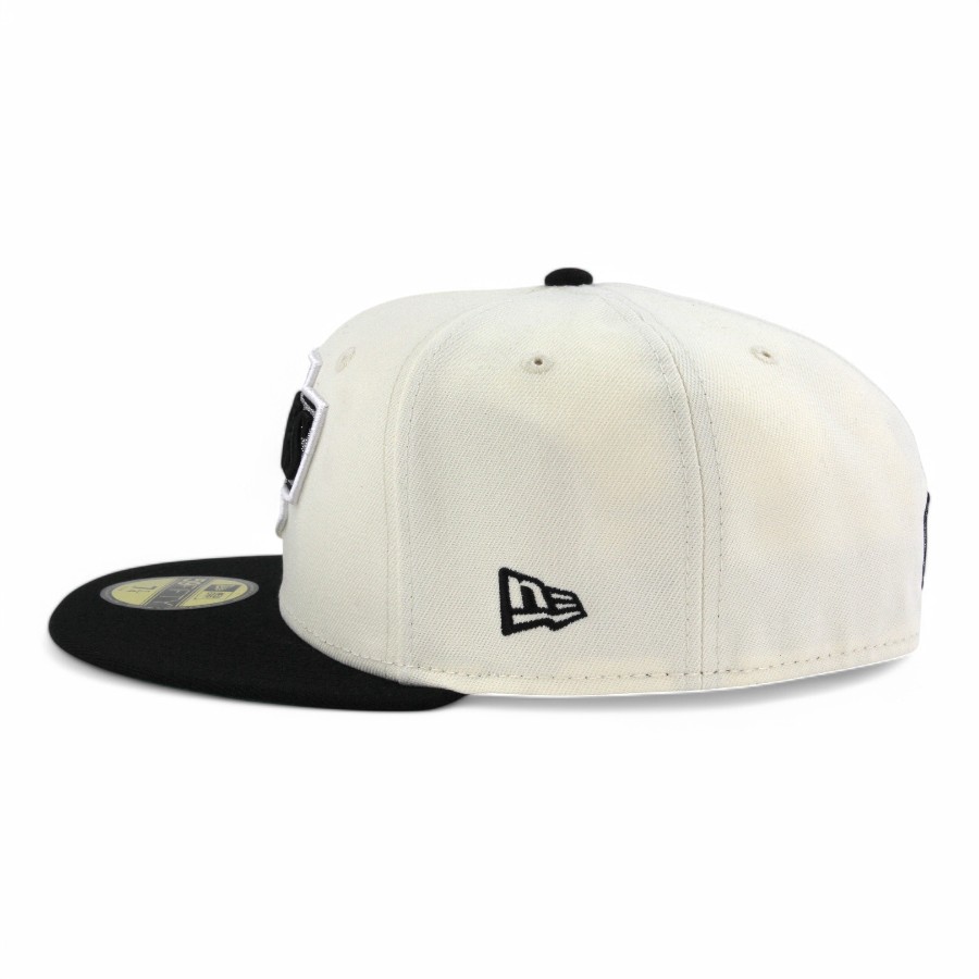 Los Angeles Kings Chrome and Black Two Tone Crown Patch Green UV NHL New Era 59FIFTY Fitted Hat