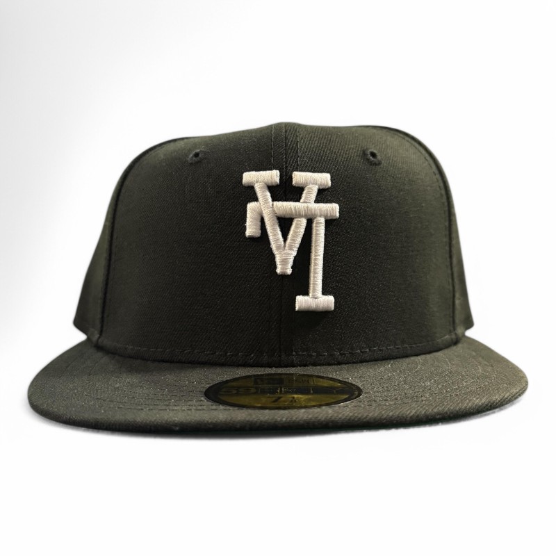 Los Angeles Dodgers White on Upside Down LA Green UV New Era 59FIFTY Fitted Hat