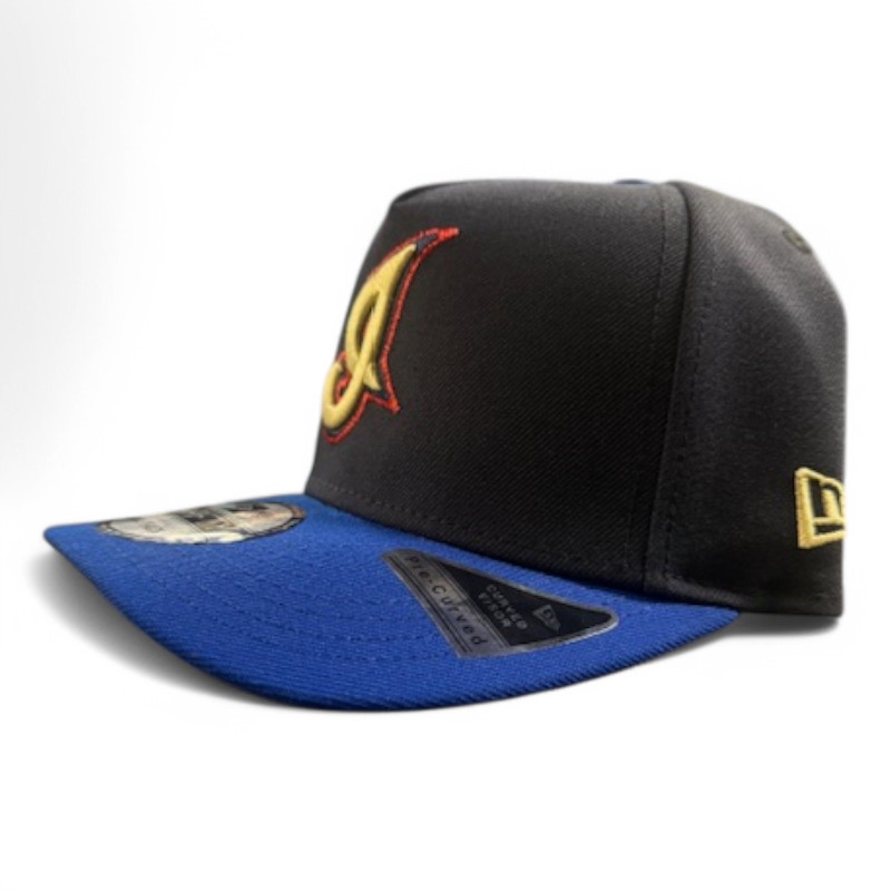 Cleveland Indians Navy and Royal Blue New Era 9FIFTY A-Frame Snapback Hat