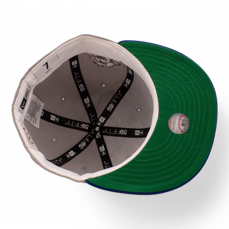Chicago Cubs Grey and Blue Clark the Bear Patch Green UV New Era 59Fifty Fitted Hat