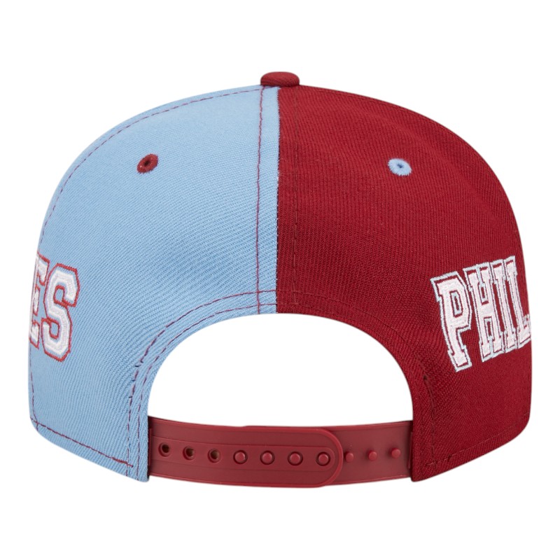 Philadelphia Phillies Team Split Burgundy and Light Blue New Era 9FIFTY Snapback Hat