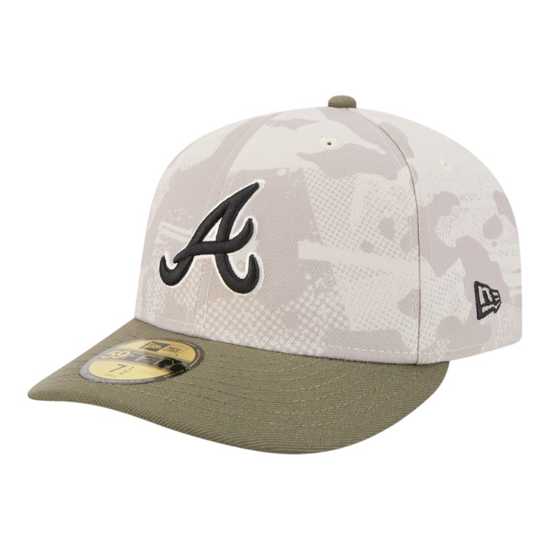 Atlanta Braves Light Beige and Olive 2025 Armed Forces Day New Era 59FIFTY Fitted Hat