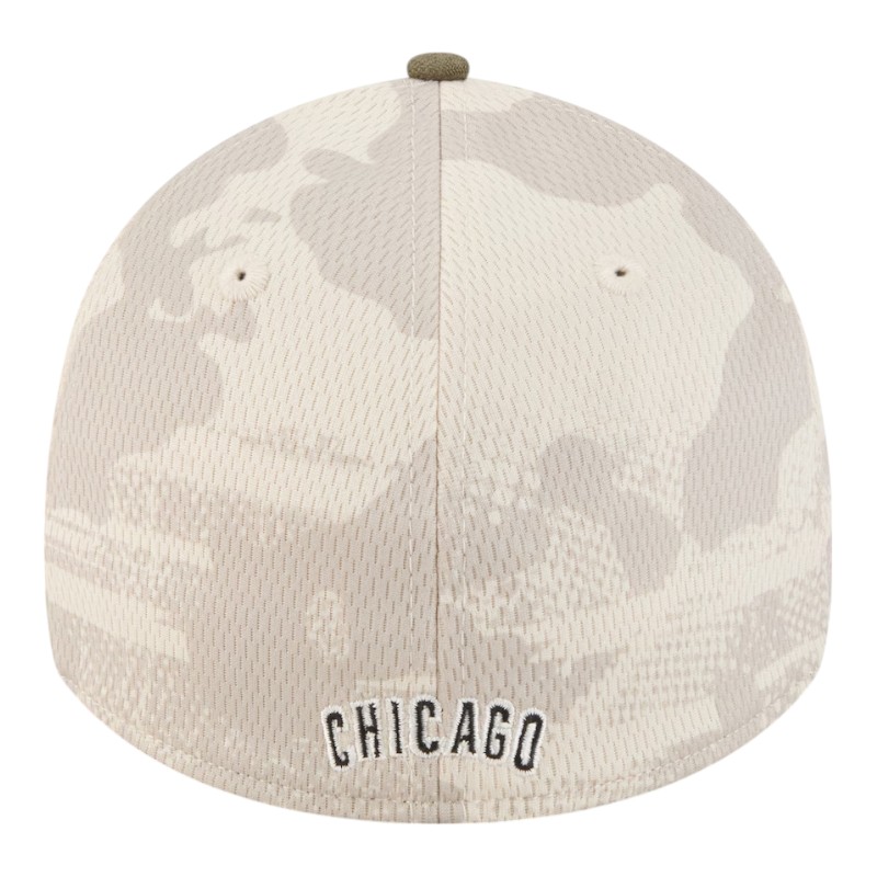 Chicago Cubs Light Beige and Olive 2025 Armed Forces Day New Era 39THIRTY Flex Hat